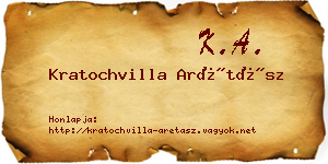 Kratochvilla Arétász névjegykártya
